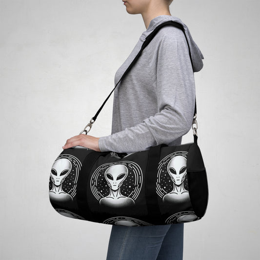 20iD Alien Duffel Bag, Custom Gym Gear, Extraterrestrial Design for Post Human Athletes, Assembled in the USA